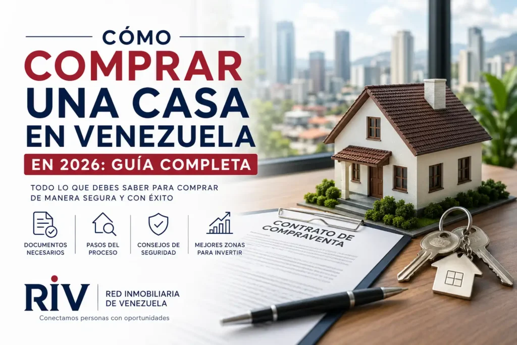 alt="Guía completa para comprar una casa en Venezuela en 2026 con información sobre documentos, seguridad inmobiliaria, inversión y proceso de compra"